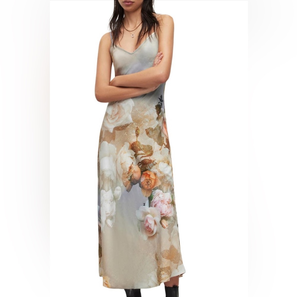 ALL SAINTS BRYONY ROSALIA FLORAL SLIPDRESS